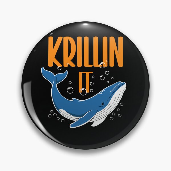 Item preview, Krillin It - Playful Whale Pun Design designed and sold by Serbin.