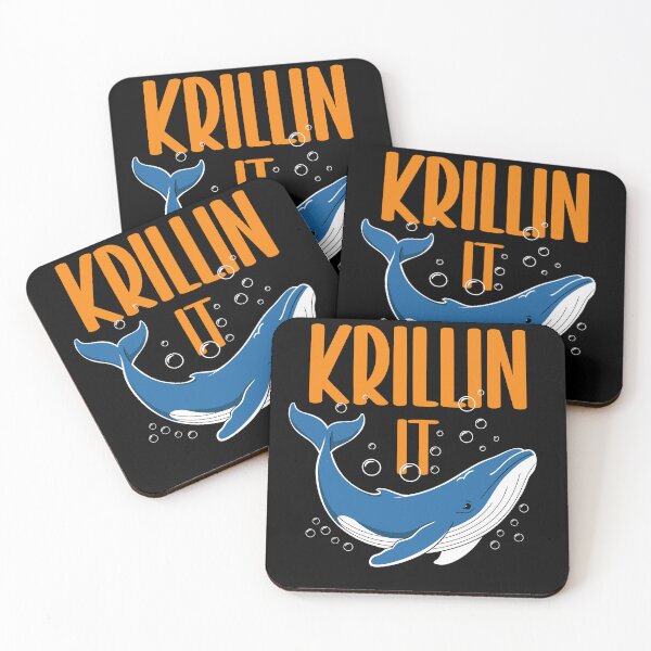 Item preview, Krillin It - Playful Whale Pun Design designed and sold by Serbin.