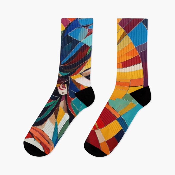 Item preview, Colourful vibrant fractured cubism style portrait of a goddess designed and sold by Boxing Kangaroo Retail Company.