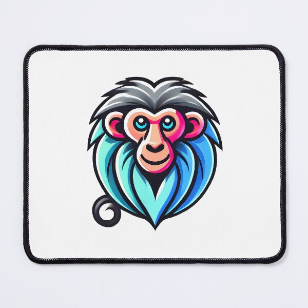 Item preview, Hamadryas, cute colorful monkey designed and sold by BarracudApps.