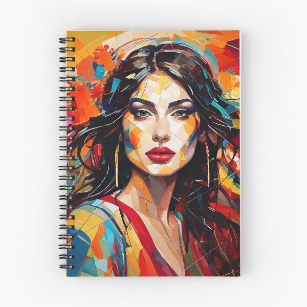 Item preview, Colourful vibrant fractured cubism style portrait of a goddess designed and sold by Boxing Kangaroo Retail Company.