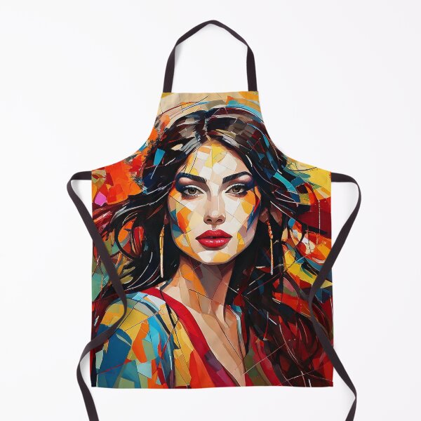 Item preview, Colourful vibrant fractured cubism style portrait of a goddess designed and sold by Boxing Kangaroo Retail Company.
