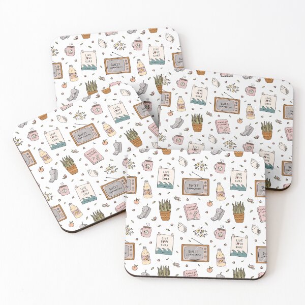 Item preview, Seamless pattern with cute summer elements in Cartoon style. designed and sold by Faissal Thomass.