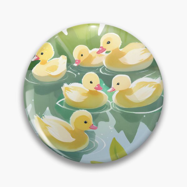 Item preview, Yellow Ducks And Green Leaves, Little Pond Adventures. designed and sold by TalitaArte.