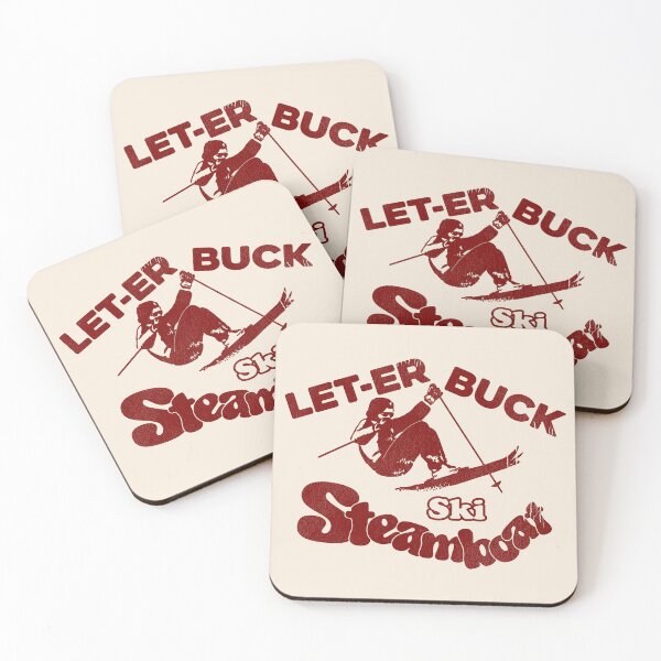 Item preview, Retro Steamboat 'Let-er Buck' 70s Style Ski Souvenir designed and sold by acquiesce13.