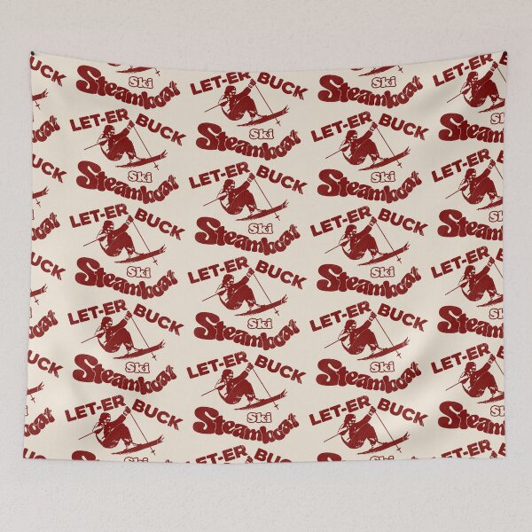 Item preview, Retro Steamboat 'Let-er Buck' 70s Style Ski Souvenir designed and sold by acquiesce13.
