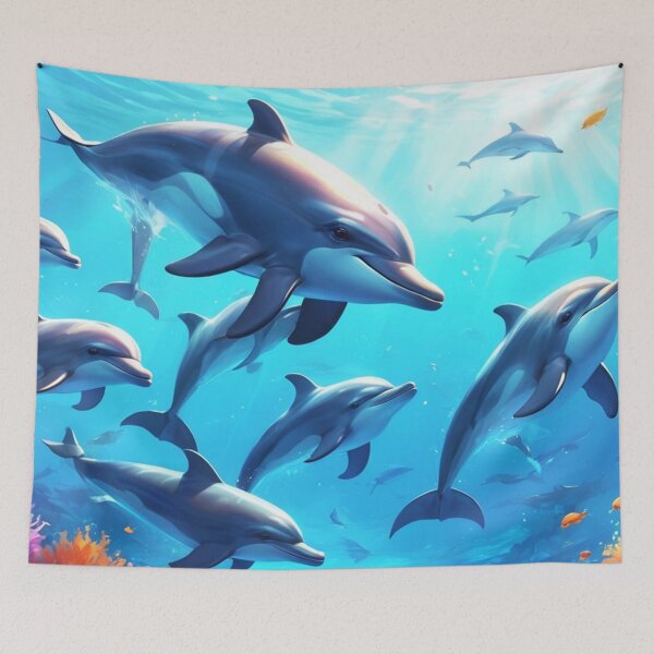Item preview, Ocean's Dance: Dolphins in the Sea designed and sold by Fenomena Designs.