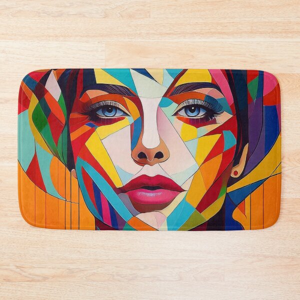 Item preview, Colourful vibrant fractured cubism style portrait of a goddess designed and sold by Boxing Kangaroo Retail Company.