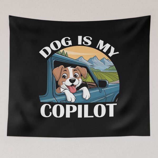 Item preview, Dog is my copilot designed and sold by EnchantedOwl.