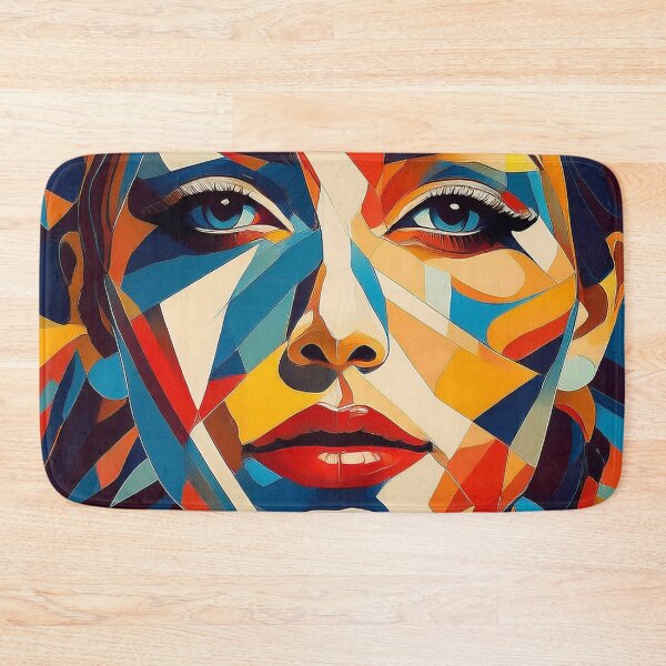 Item preview, Colourful vibrant fractured cubism style portrait of a goddess designed and sold by Boxing Kangaroo Retail Company.