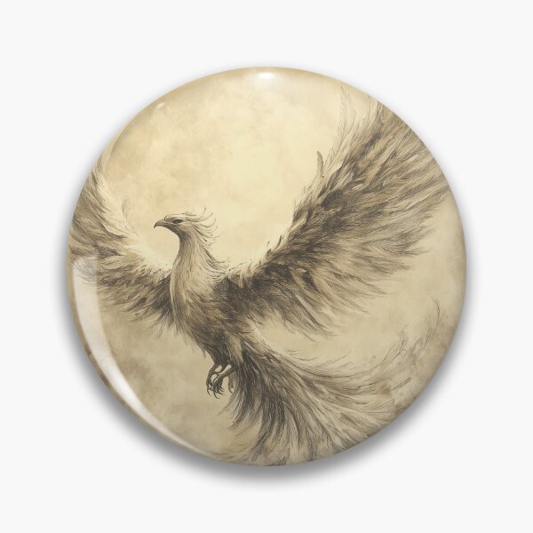 Item preview, Serene phoenix rising from the ashes ink wash designed and sold by SetMyHeart.