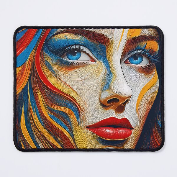 Item preview, Beautiful Young Woman Face with Blue Eyes Art | Digitally Handmade Drawing Painting designed and sold by FilipeFerreira.