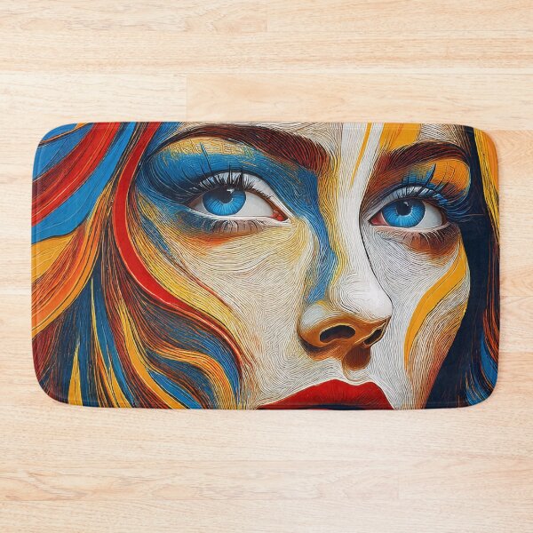 Item preview, Beautiful Young Woman Face with Blue Eyes Art | Digitally Handmade Drawing Painting designed and sold by FilipeFerreira.