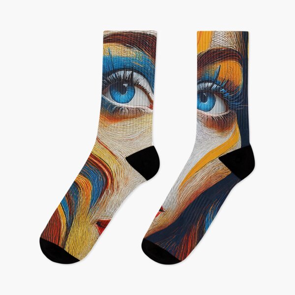 Item preview, Beautiful Young Woman Face with Blue Eyes Art | Digitally Handmade Drawing Painting designed and sold by FilipeFerreira.