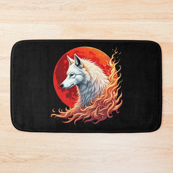 Item preview, Ethereal White Wolf Blood Moon designed and sold by Adrian Kane.