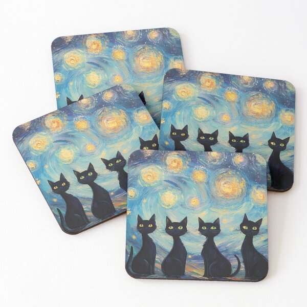 Item preview, Feline Grace Under Starlit Skies designed and sold by daila70.