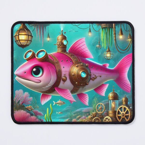 Item preview, Steampunk Pink Salmon designed and sold by Sillytoe.