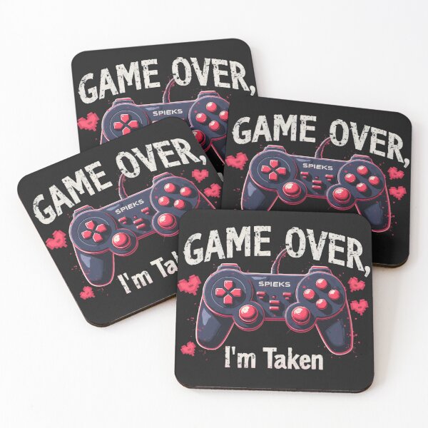 Item preview, game over I am taken retro gaming controller valentin'e day designed and sold by GogoGrove.