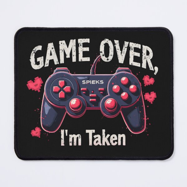 Item preview, game over I am taken retro gaming controller valentin'e day designed and sold by GogoGrove.