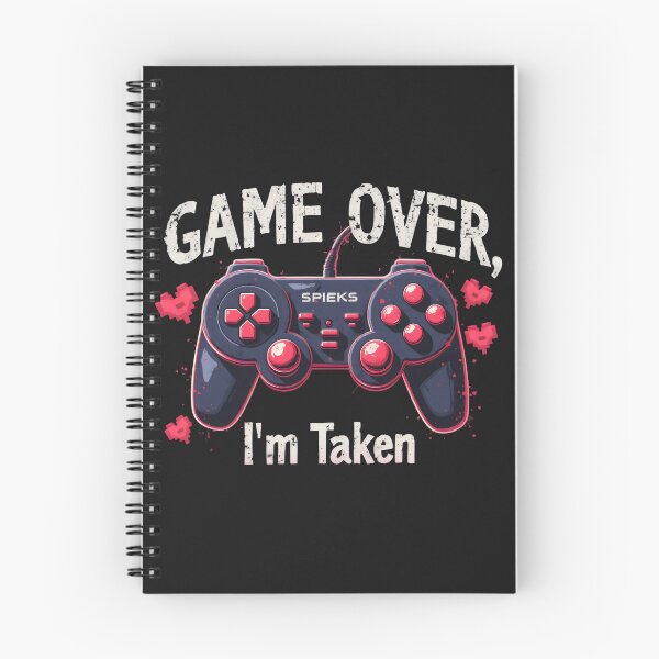 Item preview, game over I am taken retro gaming controller valentin'e day designed and sold by GogoGrove.