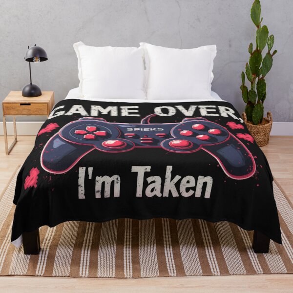 Item preview, game over I am taken retro gaming controller valentin'e day designed and sold by GogoGrove.