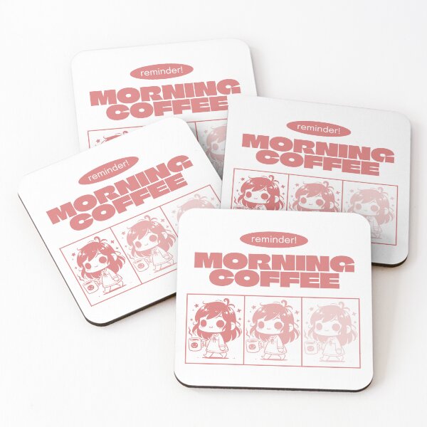 Item preview, Morning coffee, reminder, Pink designed and sold by Alma-design-art.