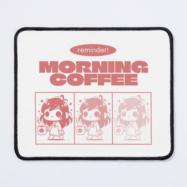 Item preview, Morning coffee, reminder, Pink designed and sold by Alma-design-art.