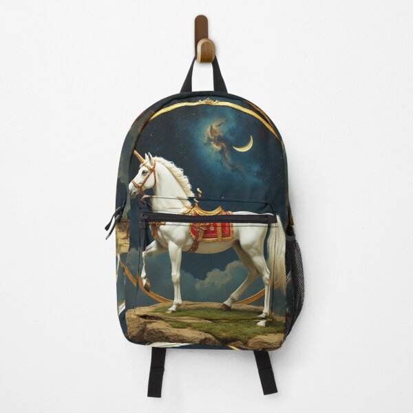 Artikelvorschau, Mitternachtsmondlicht-Goldring mit Einhorn entworfen und verkauft von Fantasy Horseys.