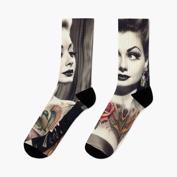 Item preview, Vintage Tattoo Girls designed and sold by PulpVintage.