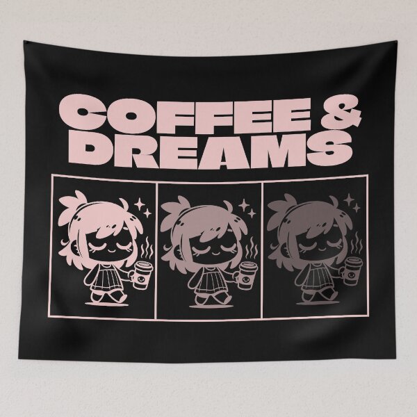 Item preview, Coffee & Dreams, good vibes, Pink designed and sold by Alma-design-art.