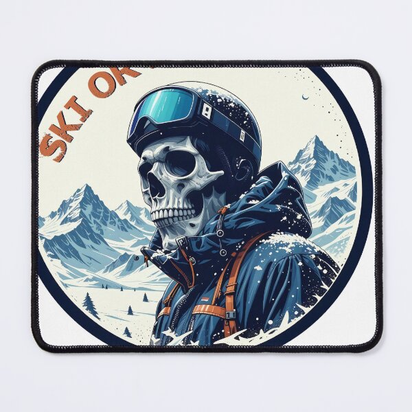 Item preview, Ski or die, ski, skier, ski skull, apres ski, skull skier, cold, zombie skier, ghost, thrash, ride designed and sold by SavageLegion.