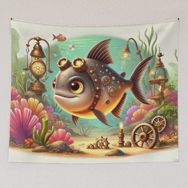 Item preview, Steampunk Piranha designed and sold by Sillytoe.