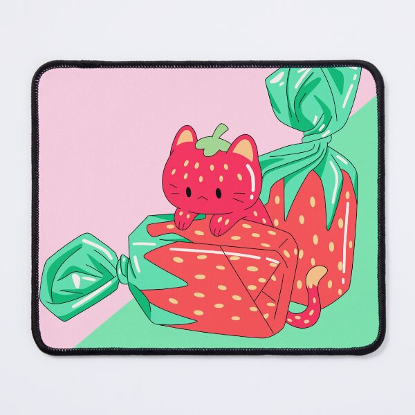 Item preview, Strawberry Kitty Candy Print designed and sold by MentallyGhost.