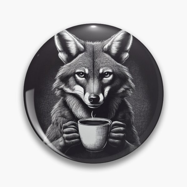 Artikelvorschau, lustig die ganze Nacht wach Kojote Kaffee trinken entworfen und verkauft von Boxing Kangaroo Retail Company.