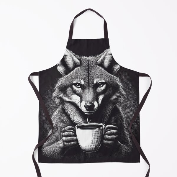 Item preview, funny up all night coyote drinking coffee designed and sold by Boxing Kangaroo Retail Company.