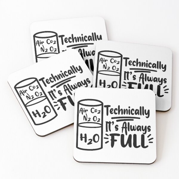 Item preview, Technically It’s Always Full – Science and Chemistry Gift for Nerds designed and sold by ScienceCorner.