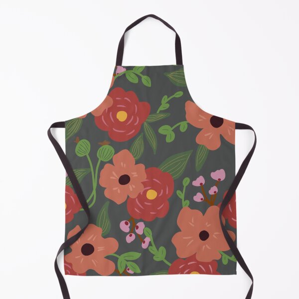 Item preview, Warm botanical flower on gray designed and sold by Neeshki.