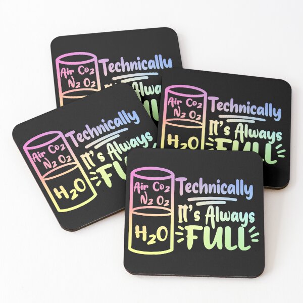 Item preview, Technically It’s Always Full – Science and Chemistry Gift for Nerds designed and sold by ScienceCorner.