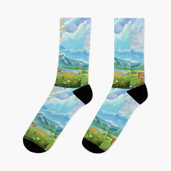 Item preview,  "Idyllic Farm Scene with Grazing Cows and Chickens" designed and sold by Graphollio-shop.