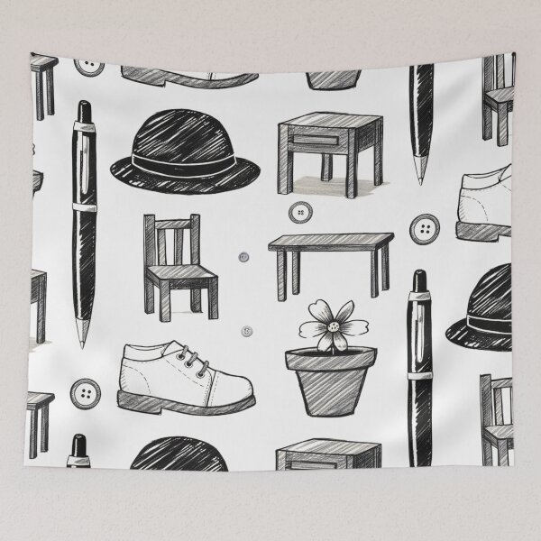 Item preview, Simple Children Pattern - black and white  designed and sold by AlinaSCorner.