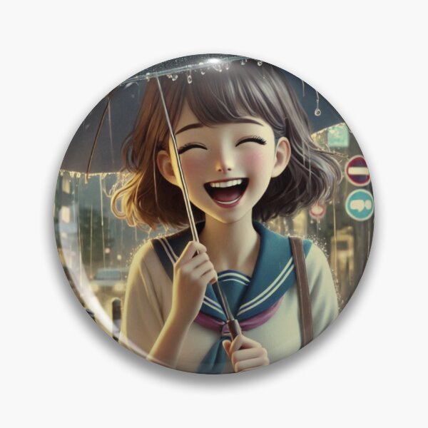 Item preview, Happy Girl Dancing in Rain, Urban Umbrella Romance. designed and sold by choder61.