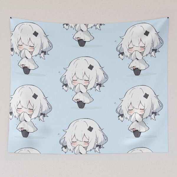 Item preview, Kawaii Chibi Anime Girl in Adorable Praying Pose designed and sold by 2ndSketch.