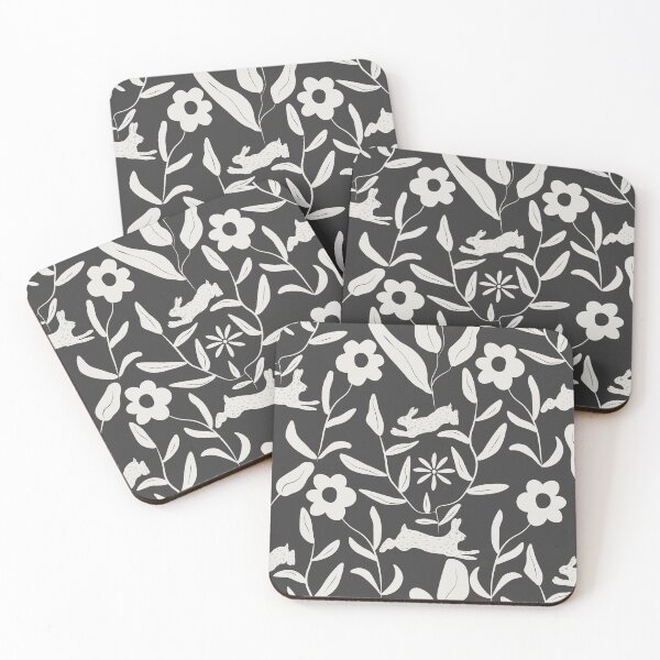 Item preview, Hidden Rabbit Illustration Art in the Forest - Black and White  designed and sold by Dossen Design.