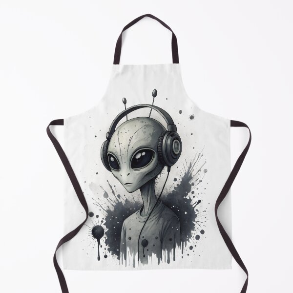 Item preview, Cool alien wearing headphones designed and sold by glenwith1na.