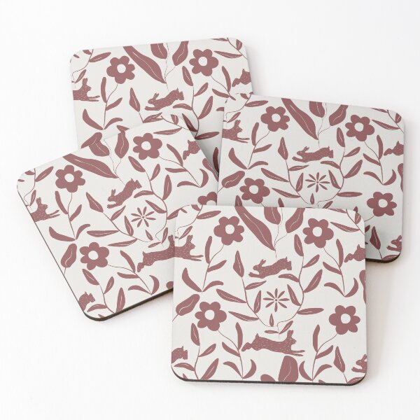 Item preview, Hidden Rabbit Illustration Art in the Forest - Red and Gray designed and sold by Dossen Design.