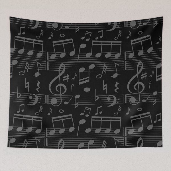Item preview, black music notes musician musical score designed and sold by Gossip Rag.