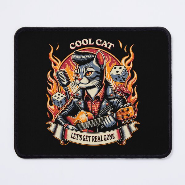 Item preview, Rockabilly Cat Let's Get Real Gone designed and sold by SummerPainter.