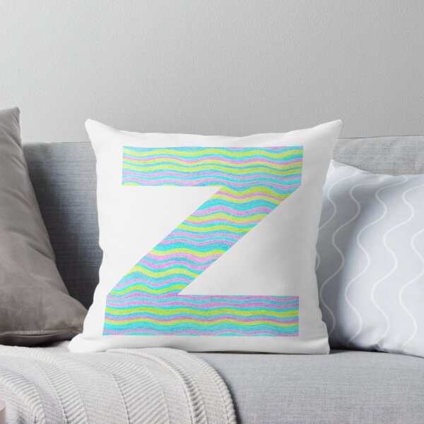 Item preview, Letter Z Neon Wavy Stripe Pattern Monogram Initial designed and sold by theartofvikki.