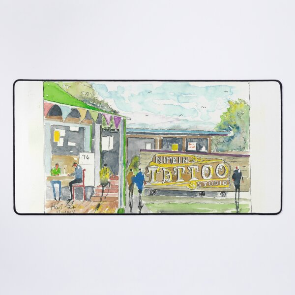 Item preview, Painting of Nimbin Tattoo Studio designed and sold by Harry Mountain Art.
