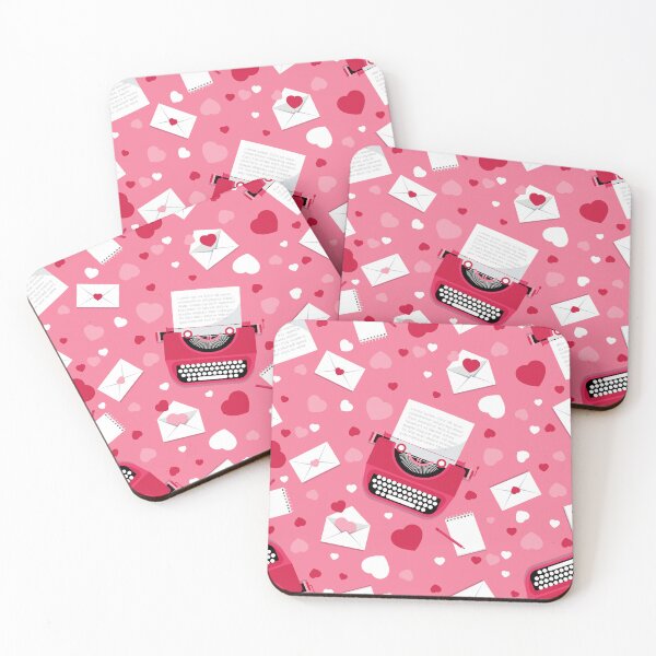 Item preview,  valentines romance typewriter love letters hearts designed and sold by Gossip Rag.